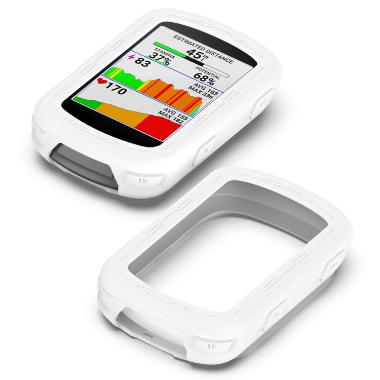 White silicone case with front display window and protective corner design