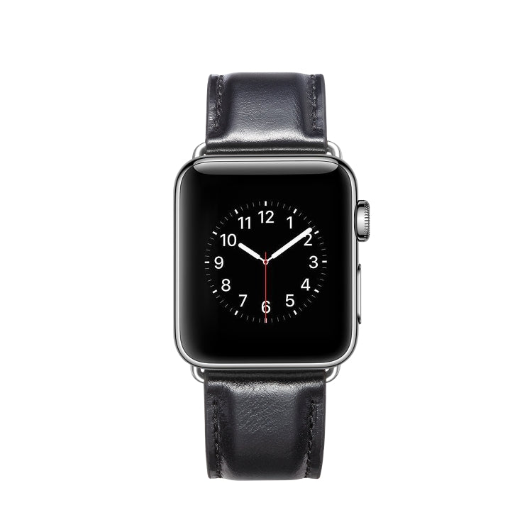 Crazy Horse Texture Top-grain Leather Watchband, For Apple Watch Series 7 41mm / 6 & SE & 5 & 4 40mm / 3 & 2 & 1 38mm, For Apple Watch Series 7 45mm / 6 & SE & 5 & 4 44mm / 3 & 2 & 1 42mm