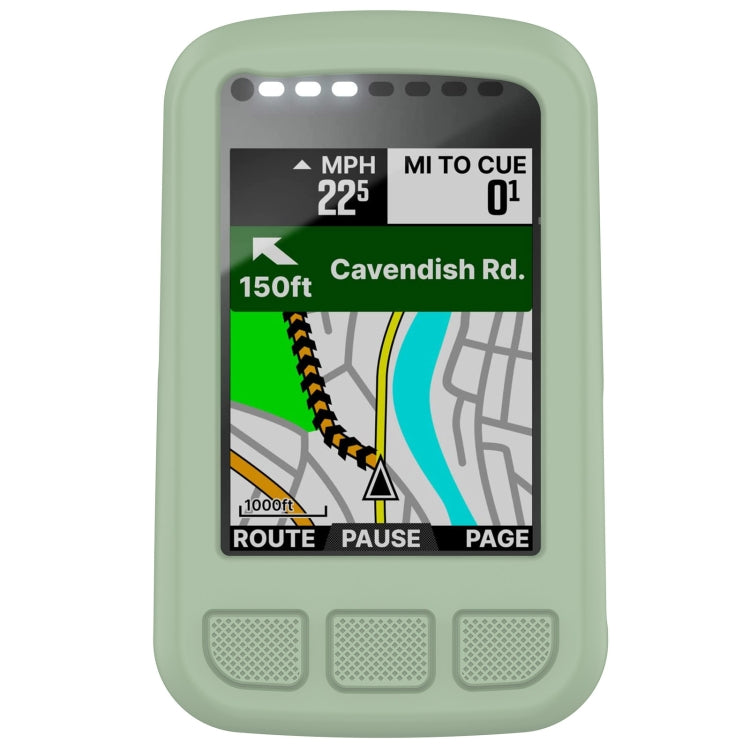 Light green silicone protective case with front screen window and speaker grille buttons.