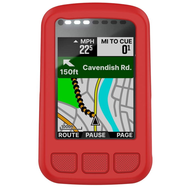 Red silicone protective case with screen cutout and ventilation holes along the top