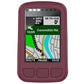 Wine red silicone protective case with screen cutout and textured bottom grip pads
