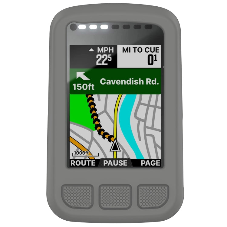 Dark gray silicone protective case with screen cutout and textured bottom grip pads