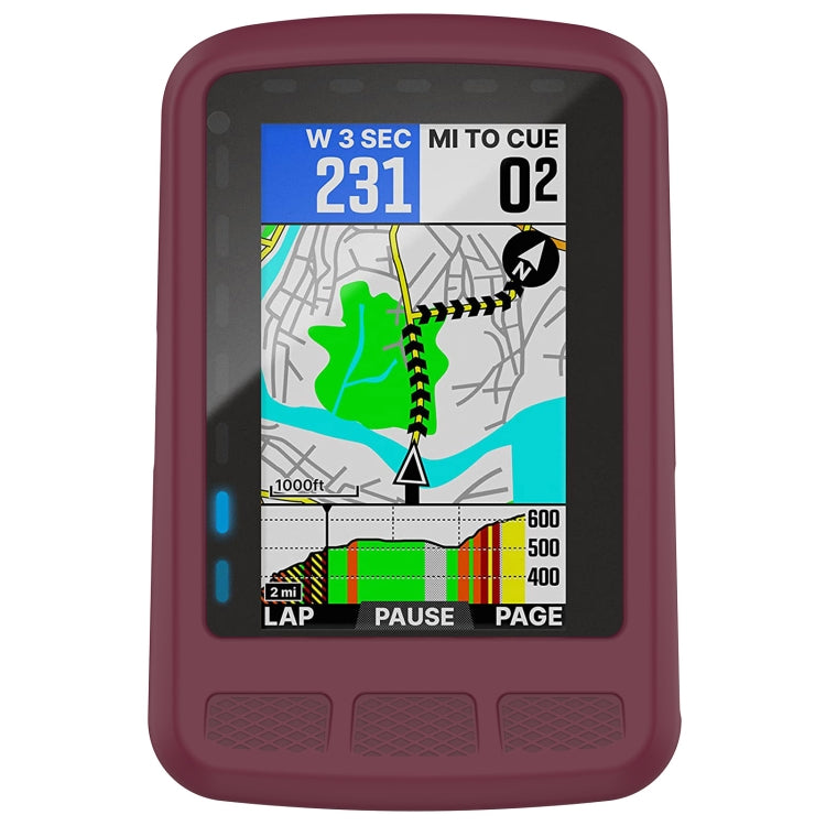 Wine red silicone protective case with screen cutout and top ventilation openings