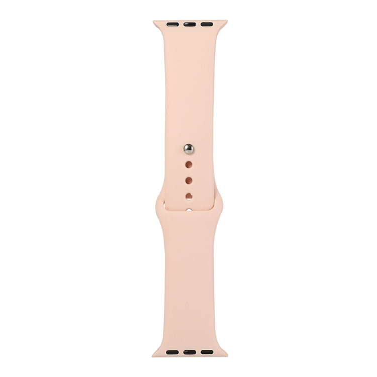 Light peach silicone watch strap long band with silver pin and adjustment holes