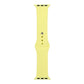 Silicone watch replacement strap, long section, pale yellow; pin and sizing holes