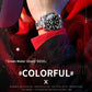 Mechanical waterproof wristwatch on wrist with black dial, luminous indices, stainless steel bracelet