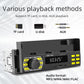 Car Bluetooth MP3 player with TF card, USB, and AUX playback connection ports