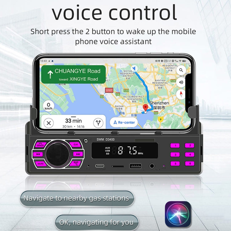 Car Bluetooth MP3 player with touchscreen interface and illuminated control buttons