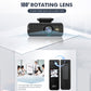 iDV mini recorder with 180° rotating lens housing and front lens view