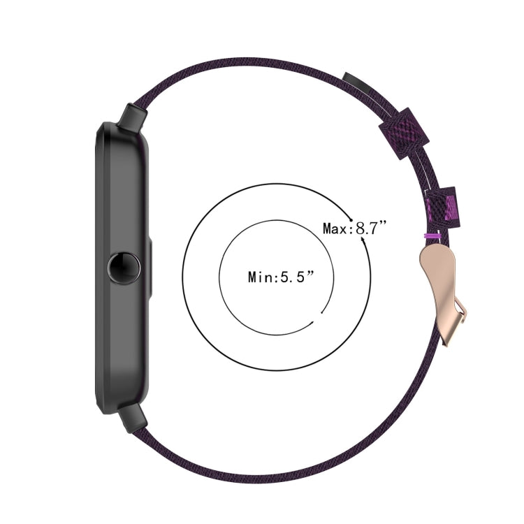 For Amazfit Bip Lite Version 1S / Bip S 20mm Nylon Denim Canvas Replacement Strap Watchband