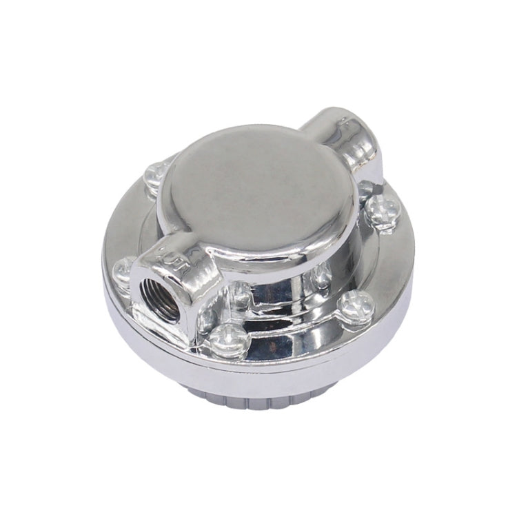 Chrome fuel pressure regulator valve with threaded inlet and mounting base
