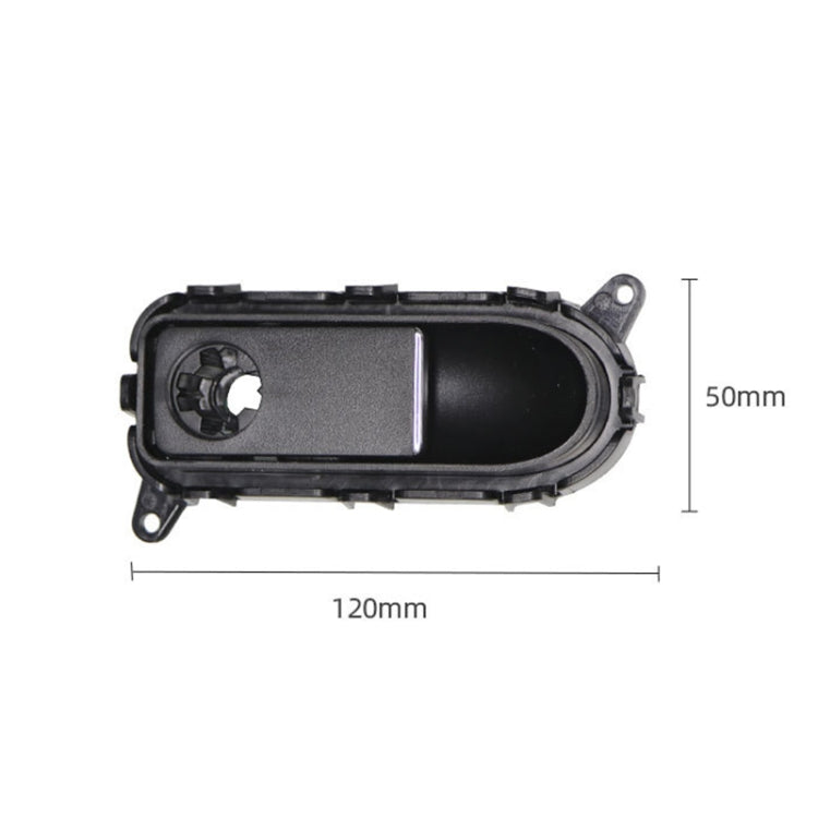 Black glove box handle switch, size 120mm wide and 50mm tall