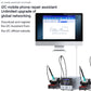 Dual welding station setup with two handpieces and desktop screen display