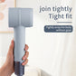 Gray silicone protective hairdryer case held in hand, cover on handle