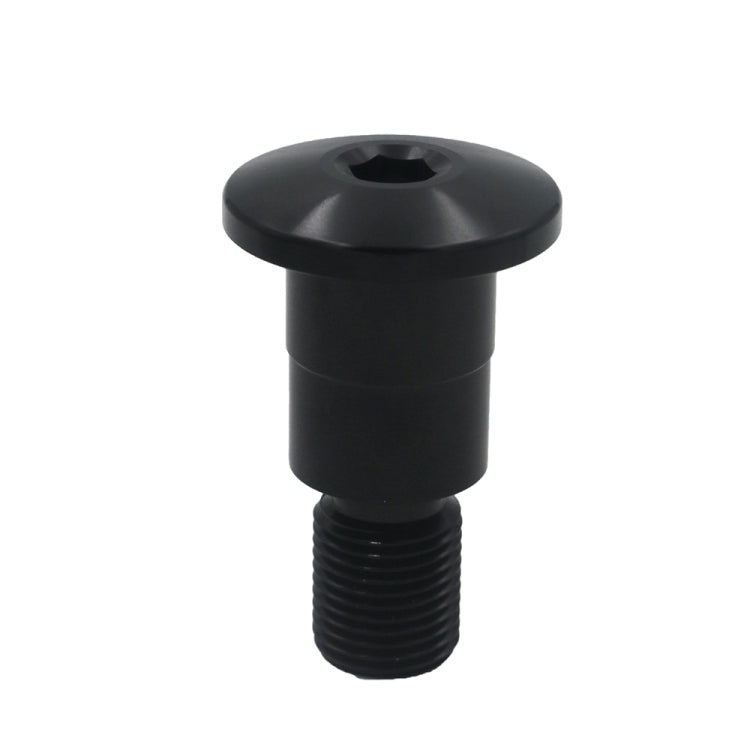 Black handlebar end plug with internal hole and external threads