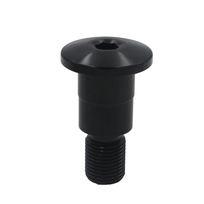 Black handlebar end plug with internal hole and external threads
