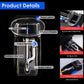 Automatic cigarette rolling machine control parts overview with blue knobs and clear hopper