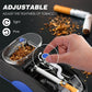 Automatic cigarette rolling machine with blue control knob, hand adjusting tightness