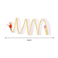 S-shaped cat tunnel spring toy, 50cm length, with feather and pink mouse lures