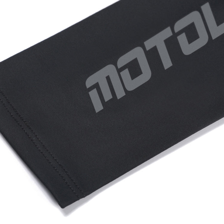 Black ice sleeve with stitched hem edge and MOTOSLG logo print