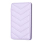 Lavender wave-pattern card bag phone back sticker with stitched chevron lines