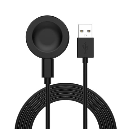Black magnetic charging cable with USB-A plug and round magnetic dock