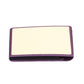 Lavender phone back card holder with smooth front panel and black elastic edge