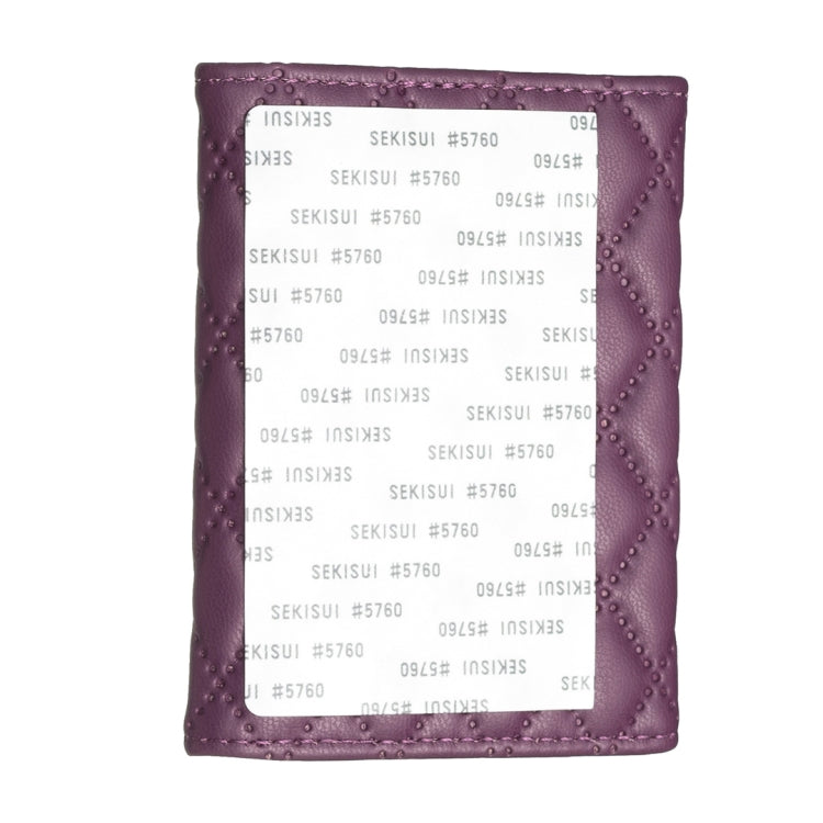 Dark purple phone card holder back panel with textured adhesive backing