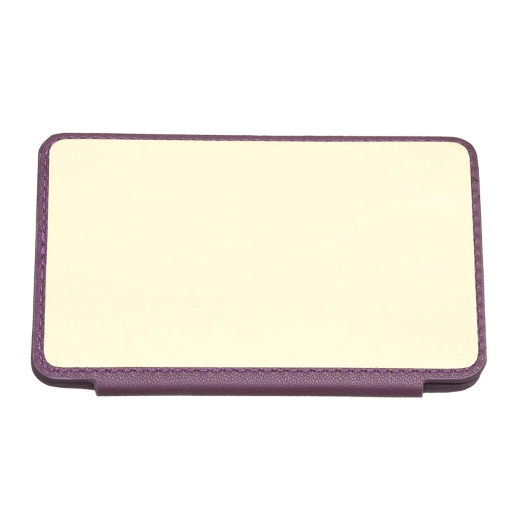 Dark purple mobile phone card bag back sticker with blank front panel and border.