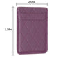 Purple diamond lattice card holder sticker, size marked with 2.52 in by 3.38 in.