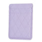 Lavender/purple diamond lattice card holder sticker with stitched edges and top fold.