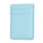 Light blue card holder back sticker with stitched border and top slip pocket
