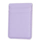 Lavender purple card holder back sticker with stitched edges and top compartment
