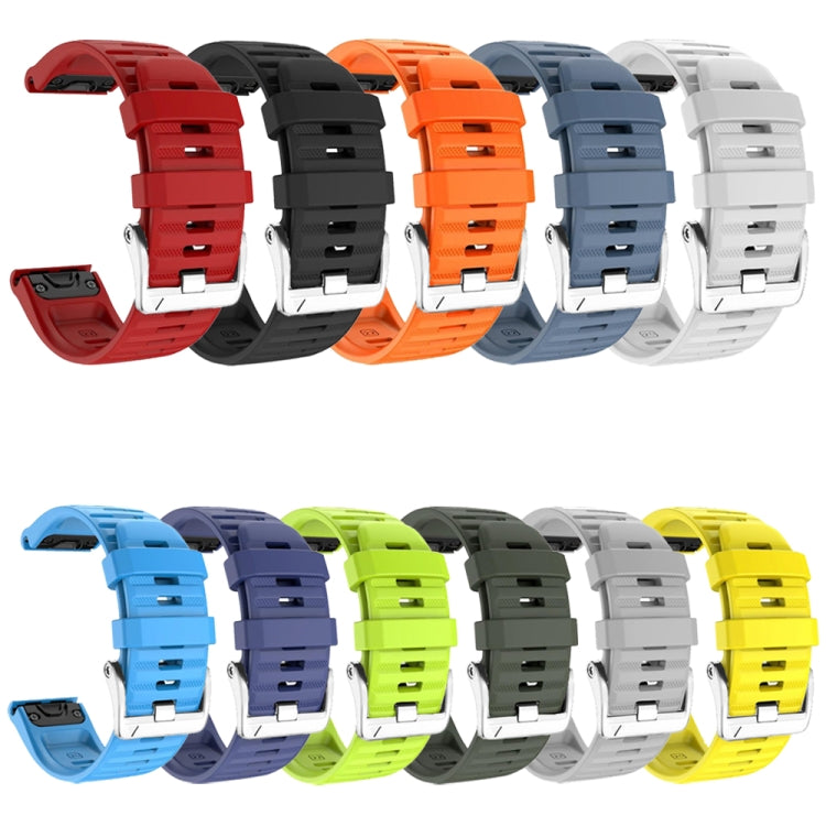 Silicone watch bands with screw-style metal buckles in assorted colors, link-style straps