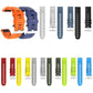Assorted silicone watch bands with screw-style metal buckles, multiple colors shown