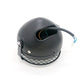 Motorcycle retro LED headlight rear housing with wiring connector and side bolt