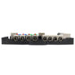 Fuse power distribution block side view with multiple threaded terminals and indicator LEDs