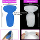 Silicone heel stickers with soft suede and clear backing; size 8.6 cm x 14.4 cm