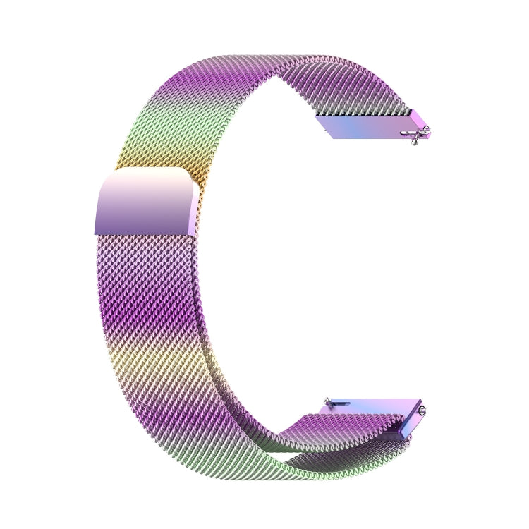 Magnetic Milan watch band with purple-to-green gradient mesh, for Huawei Watch 4 / 4 Pro