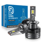 Pair of D4S/D4R style LED headlight bulbs with metal heat sink and LED modules