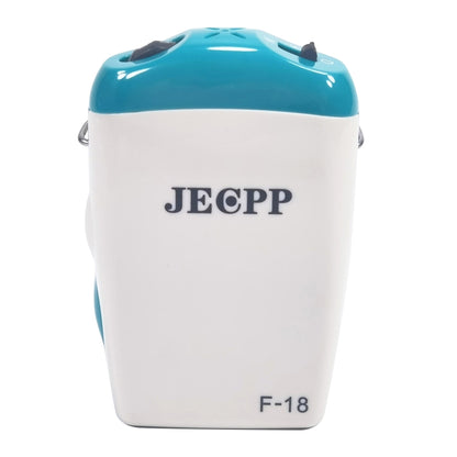 KAIXINWEI F-18 in-ear hearing aid, blue and white body with F-18 marking
