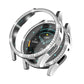 Silver diamond hollow PC watch case with rhinestone ring and protective cover