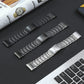 22mm quick-release bead titanium steel watch bands in black, grey, and silver