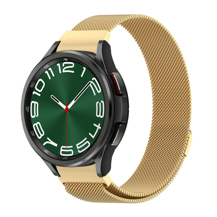 Milan magnetic metal watch band, gold mesh for Galaxy Watch 6/6 Classic