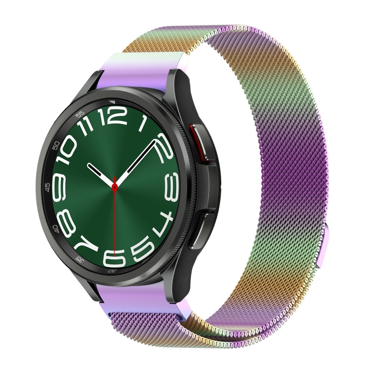 Milan magnetic metal watch band, multicolor gradient mesh for Galaxy Watch 6/6 Classic