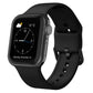 Black silicone watch band with pin buckle, metal clasp, and adjustment holes