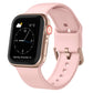 Silicone watch band with pin buckle, blush pink perforated strap