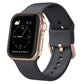 Pin buckle silicone watch band, black—fits Apple Watch