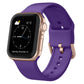 Pin buckle silicone watch band, deep purple, for Apple Watch 40mm/38mm/42mm