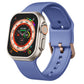 Pin buckle silicone watch band in deep blue for Apple Watch